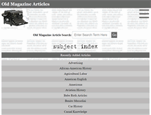 Tablet Screenshot of oldmagazinearticles.com